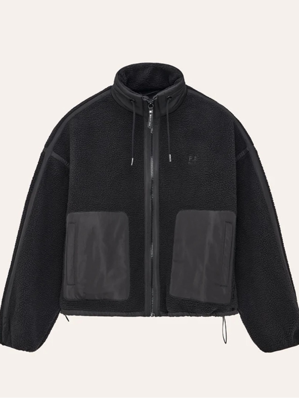 P.E Nation Lennon Sherpa Jacket In Black won’t leave up on posh long sz large - Picture 7 of 9